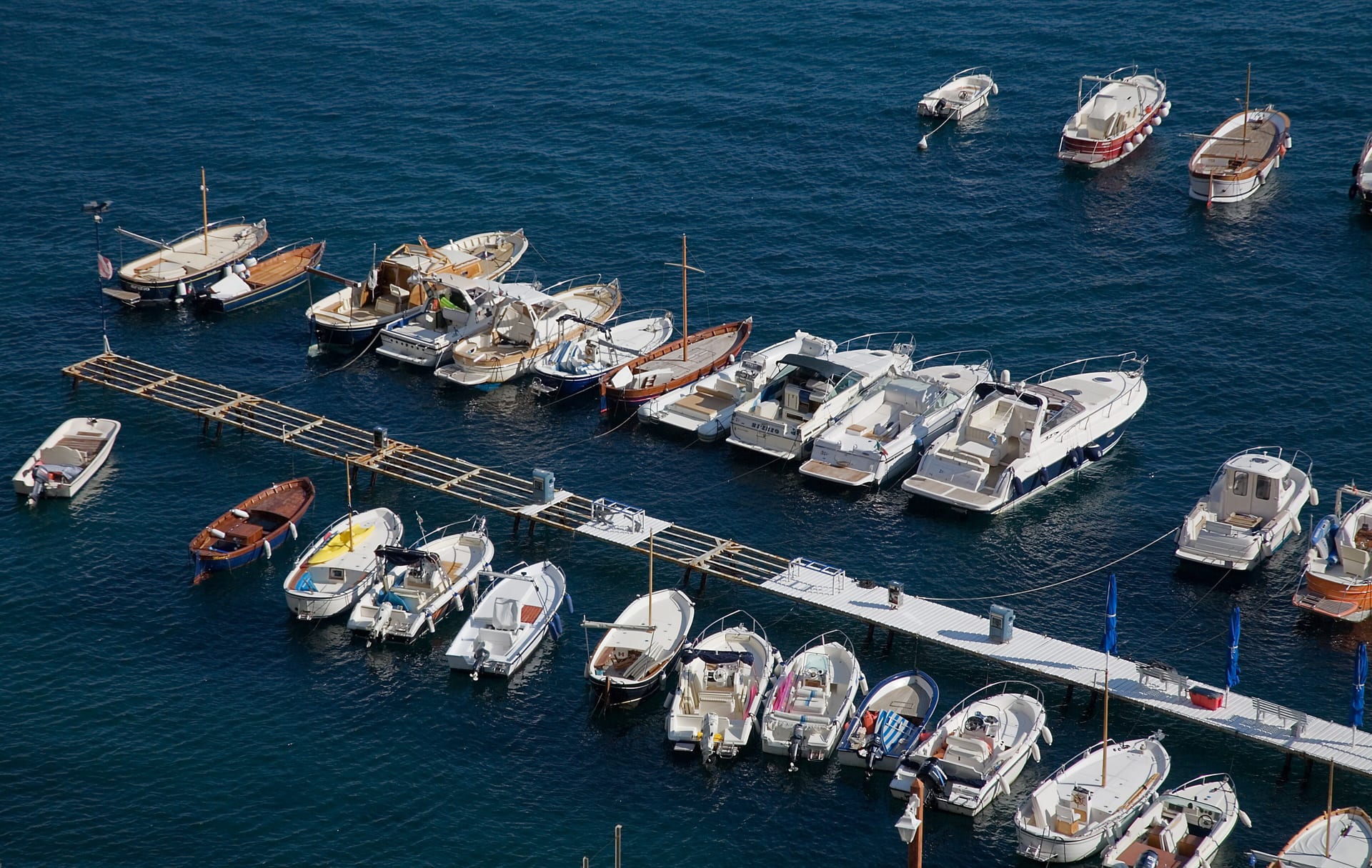 Amalfi harbour and cliffside town
