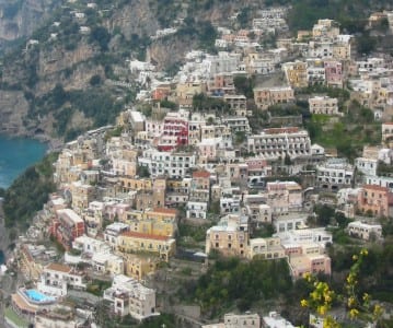 Positano stacked above the Amalfi Coast