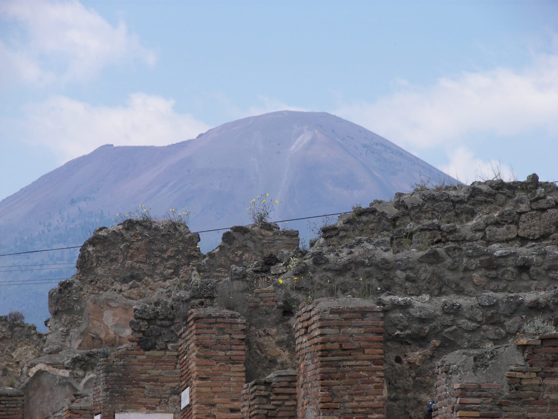 Mount Vesuvius crater landscape above Campania